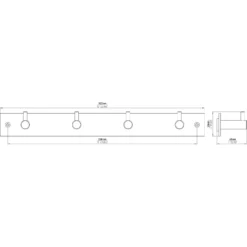 Siro Hakenleiste Edelstahl Fein Geschliffen Lochabstand: 298 Mm -Lampen & Leuchten affär 689280 9