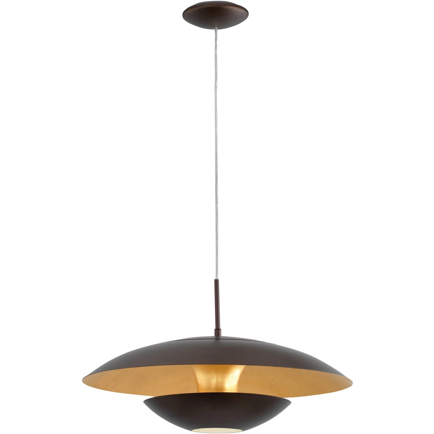 Eglo Hängeleuchte Nuvano Braun-Goldfarben 4 Eglo Hängeleuchte Nuvano Braun-Goldfarben – Bild 4