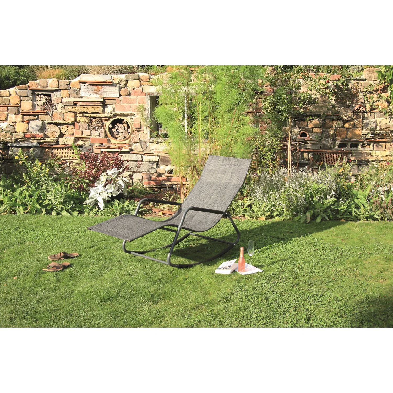 Acamp Schaukelliege Rockstar Anthrazit / Smoke (HxBxT) 81 X 57 X 143 Cm 2 Acamp Schaukelliege Rockstar Anthrazit / Smoke (HxBxT) 81 X 57 X 143 Cm – Bild 2