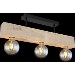 Globo Deckenleuchte Adalie E27 Metall Schwarz Mit Holz 6 X 60 Cm / Höhe 19 Cm 19 Globo Deckenleuchte Adalie E27 Metall Schwarz Mit Holz 6 X 60 Cm / Höhe 19 Cm -Lampen & Leuchten affär 755210 2