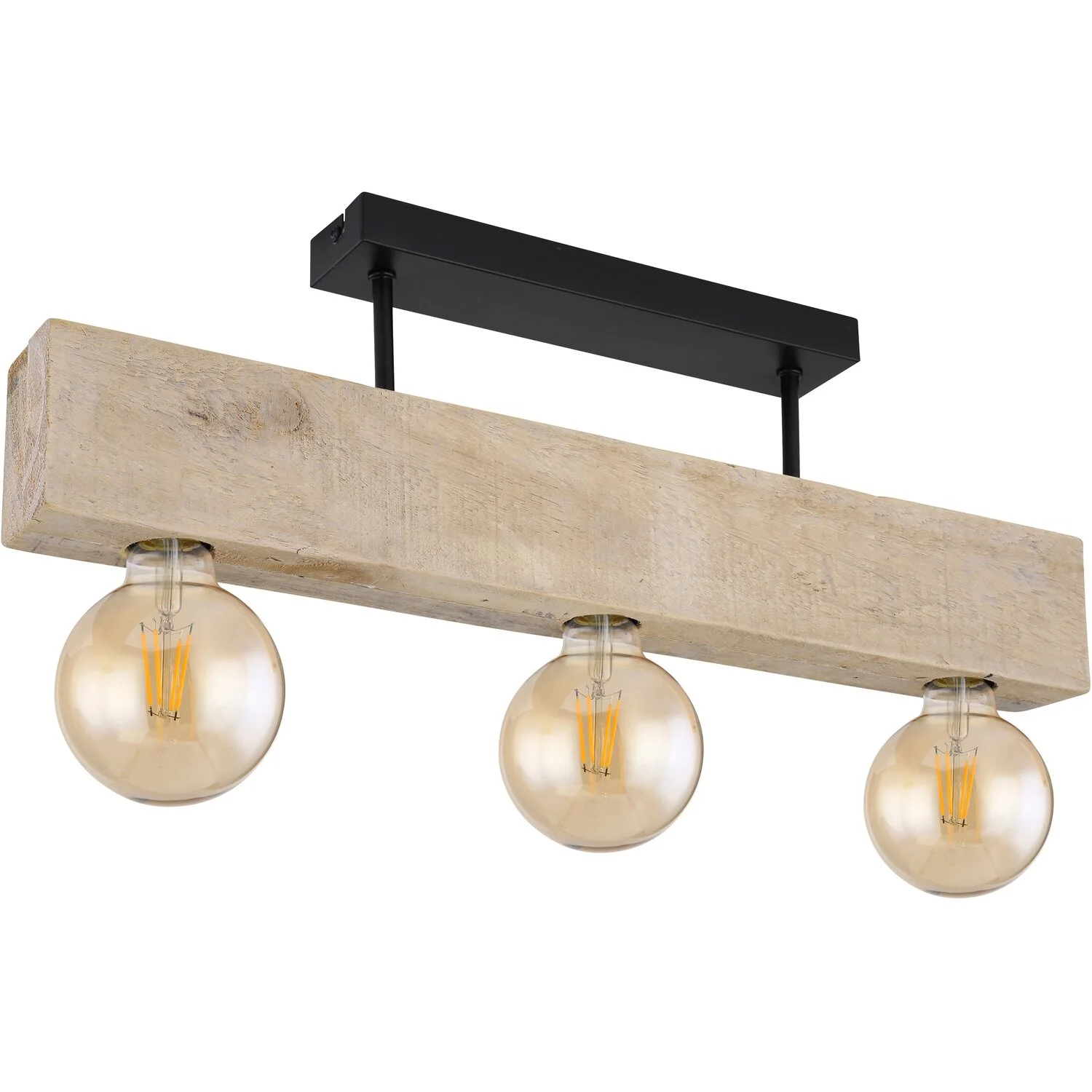 Globo Deckenleuchte Adalie E27 Metall Schwarz Mit Holz 6 X 60 Cm / Höhe 19 Cm 9 Globo Deckenleuchte Adalie E27 Metall Schwarz Mit Holz 6 X 60 Cm / Höhe 19 Cm – Bild 9