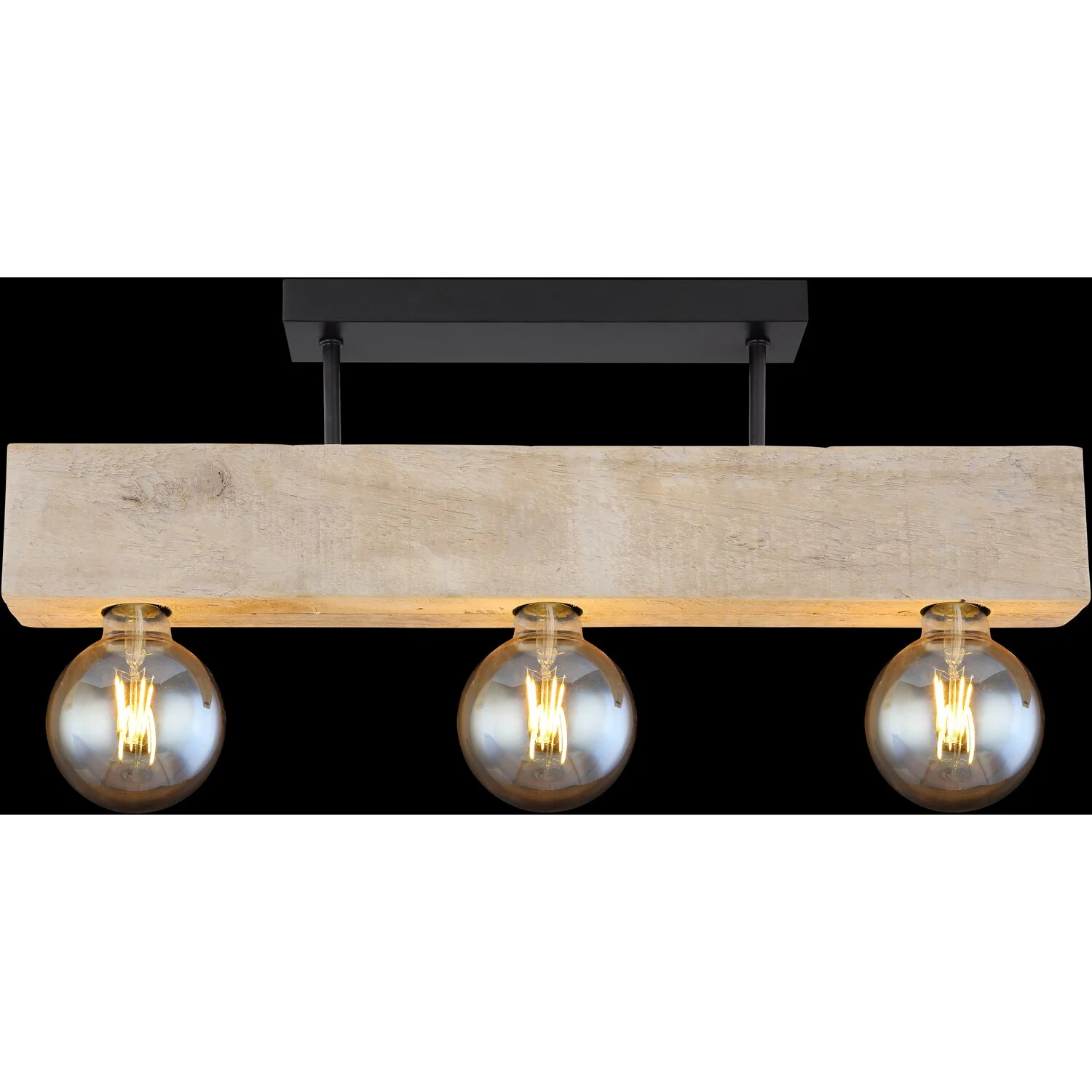 Globo Deckenleuchte Adalie E27 Metall Schwarz Mit Holz 6 X 60 Cm / Höhe 19 Cm 11 Globo Deckenleuchte Adalie E27 Metall Schwarz Mit Holz 6 X 60 Cm / Höhe 19 Cm – Bild 11