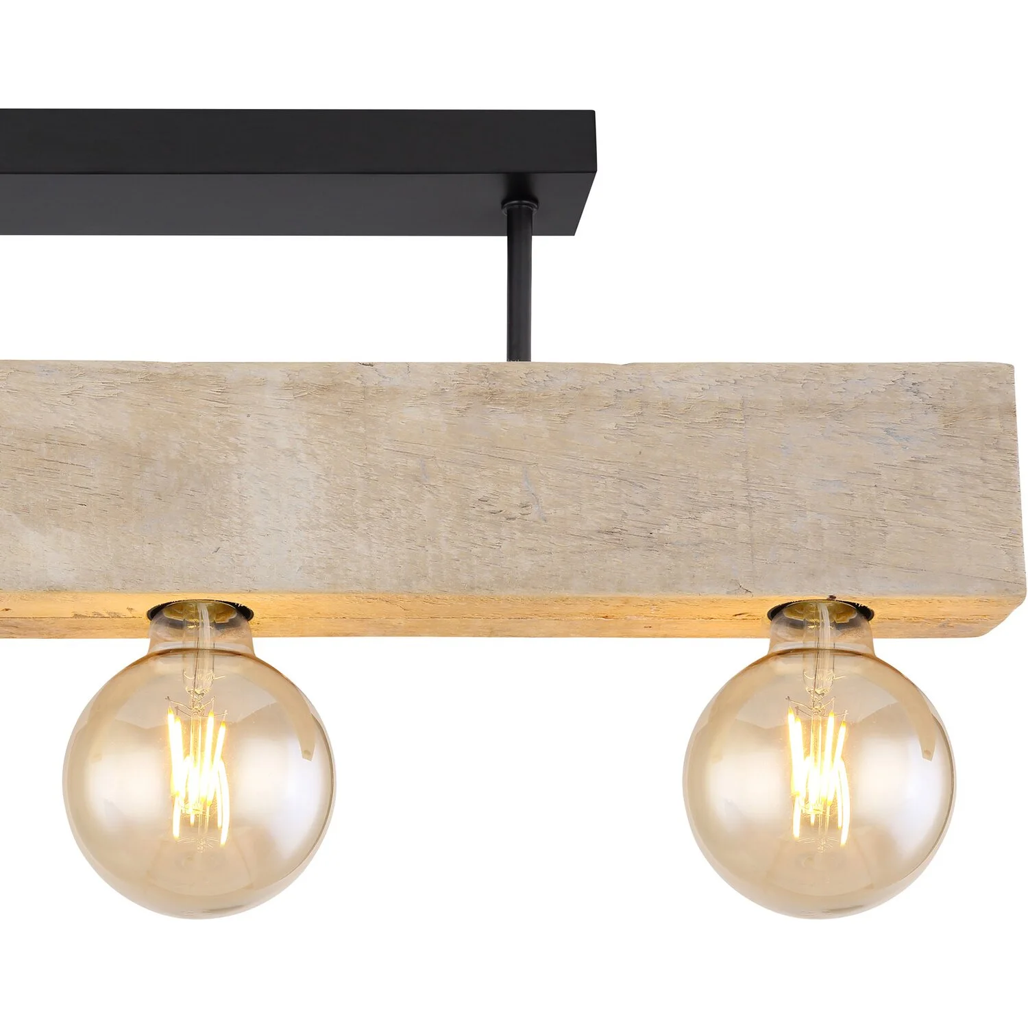 Globo Deckenleuchte Adalie E27 Metall Schwarz Mit Holz 6 X 60 Cm / Höhe 19 Cm 12 Globo Deckenleuchte Adalie E27 Metall Schwarz Mit Holz 6 X 60 Cm / Höhe 19 Cm – Bild 12