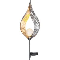 Globo LED-Solaraussenleuchte Glaskugel In Metallbogen Silber 0,06 W / 3'000 K -Lampen & Leuchten affär 765934 4