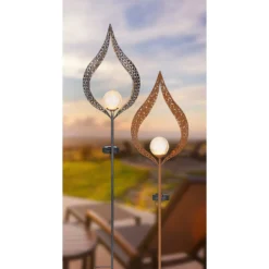 Globo LED-Solaraussenleuchte Glaskugel In Metallbogen Silber 0,06 W / 3'000 K -Lampen & Leuchten affär 765934 6