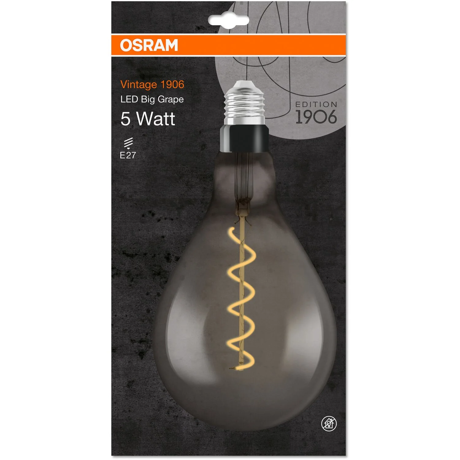 Osram LED-Leuchtmittel 1906 Globeform Filament E27 Warmweiss 16W 110lm Smoke 5 Osram LED-Leuchtmittel 1906 Globeform Filament E27 Warmweiss 16W 110lm Smoke – Bild 5