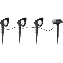 Globo LED-Solarspots Schwarz 3 Stk.