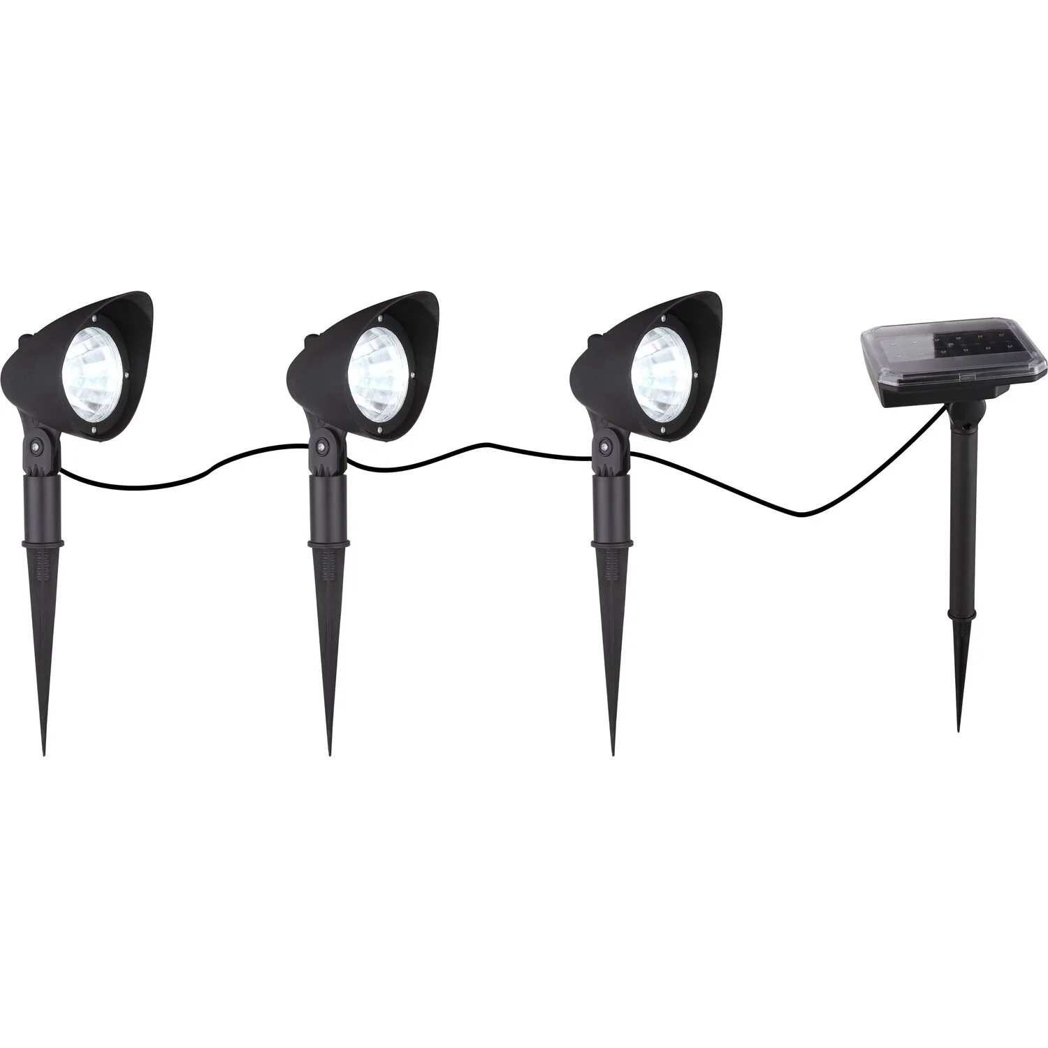 Globo LED-Solarspots Schwarz 3 Stk. 1 Globo LED-Solarspots Schwarz 3 Stk.