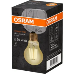 Osram LED-Leuchtmittel 1906 Glühlampenform Filament E27 Gold Warmweiss 50 W / 72 -Lampen & Leuchten affär 809488 3