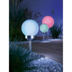 Solar-Kugel Mit Erdspiess Bojano Chrom -Lampen & Leuchten affär 811395 5