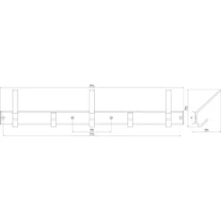 Siro Hakenleiste Matt Metall Naturfarbe / Lochabstand 116 / 208 Mm -Lampen & Leuchten affär 826114 8