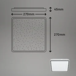 Brilo LED-Deckenleuchte Lino Schwarz 270 X 270 Mm / 1 X LED / 15 W -Lampen & Leuchten affär 836479 3
