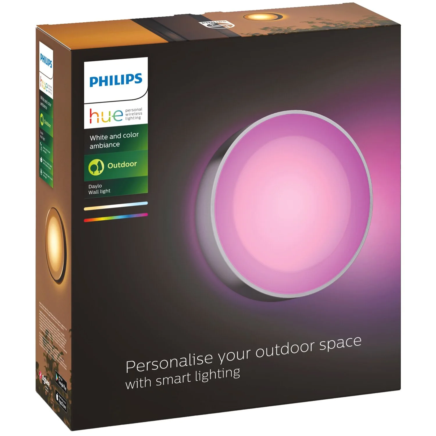Philips Hue White & Color Ambiance Wandleuchte Daylo Silber 15 W 6 Philips Hue White & Color Ambiance Wandleuchte Daylo Silber 15 W – Bild 6