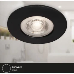 Brilo Einbauleuchte Modul Kulana Matt Schwarz 4,9W / 480 Lm / 4 Stk. -Lampen & Leuchten affär 846433 5