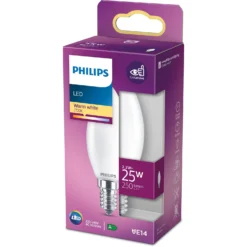 Philips LED-Leuchtmittel E14 Kerzenform Matt 25 W -Lampen & Leuchten affär 848642 2