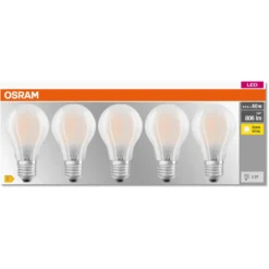 Osram LED-Leuchtmittel Base Glühlampenform Filament Matt E27 Warmweiss 60 W / 80 -Lampen & Leuchten affär 849993 3
