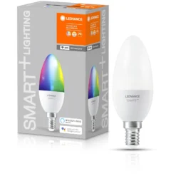 Ledvance Smart+ Wifi LED-Leuchtmittel Kerzenform E14 RGBW 40W 470lm Dimmbar -Lampen & Leuchten affär 850920 1
