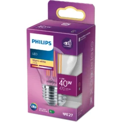 Philips LED-Leuchtmittel E27 Tropfenform Klar 40 W -Lampen & Leuchten affär 851442 2