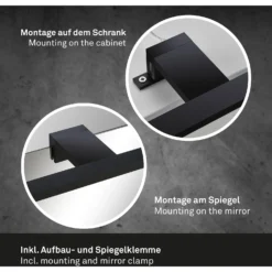 Brilo LED-Spiegelleuchte Dun Schwarz 5 W -Lampen & Leuchten affär 873075 5