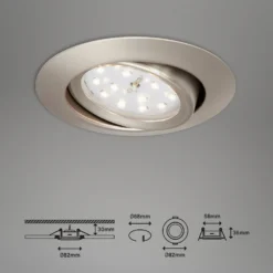 Briloner LED-Einbauleuchten Matt Nickel 3er-Set -Lampen & Leuchten affär 883098 6