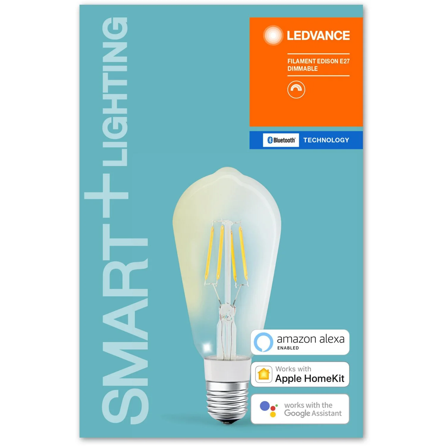 Ledvance Smart+ Bluetooth LED-Leuchtmittel Edison Filament E27 Warmweiss 60W 806 3 Ledvance Smart+ Bluetooth LED-Leuchtmittel Edison Filament E27 Warmweiss 60W 806 – Bild 3
