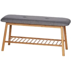 Wenko Schuhbank Bahari Bambus (HxBxT) 45 X 90 X 34 Cm