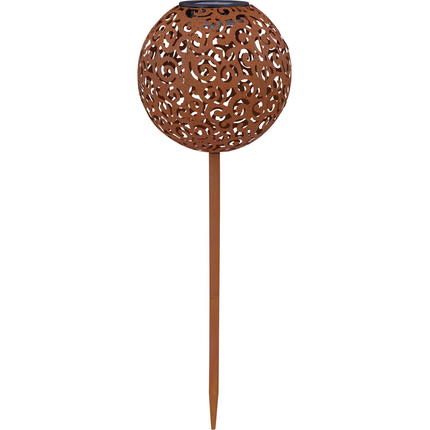 Globo Solarleuchtkugel Metall Rost Ø 18,5 Cm 2 Globo Solarleuchtkugel Metall Rost Ø 18,5 Cm – Bild 2