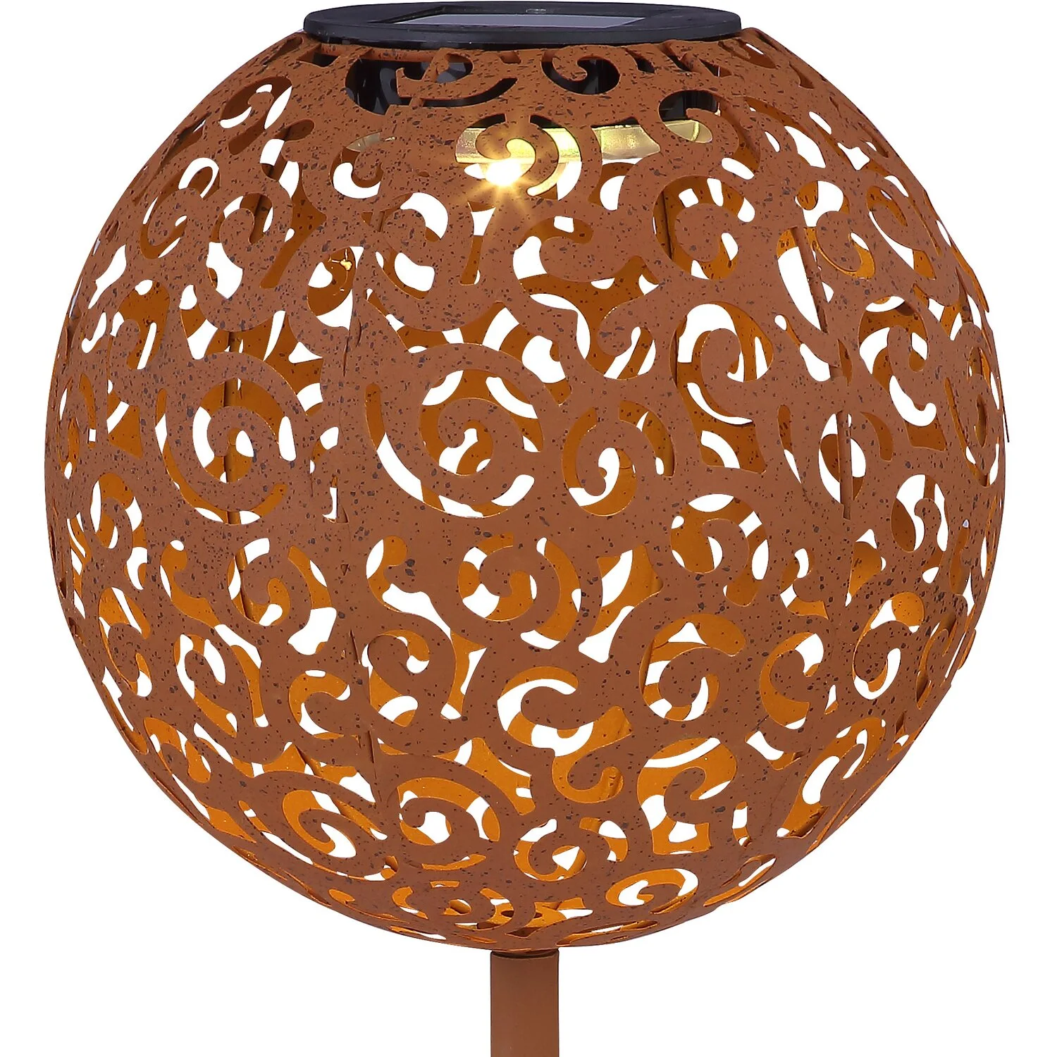 Globo Solarleuchtkugel Metall Rost Ø 18,5 Cm 4 Globo Solarleuchtkugel Metall Rost Ø 18,5 Cm – Bild 4