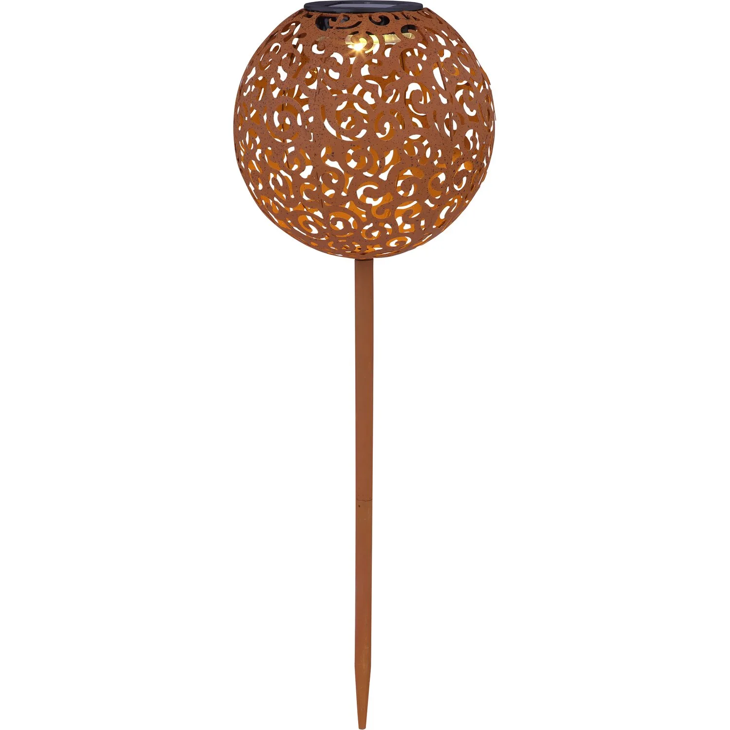 Globo Solarleuchtkugel Metall Rost Ø 18,5 Cm 9 Globo Solarleuchtkugel Metall Rost Ø 18,5 Cm – Bild 9