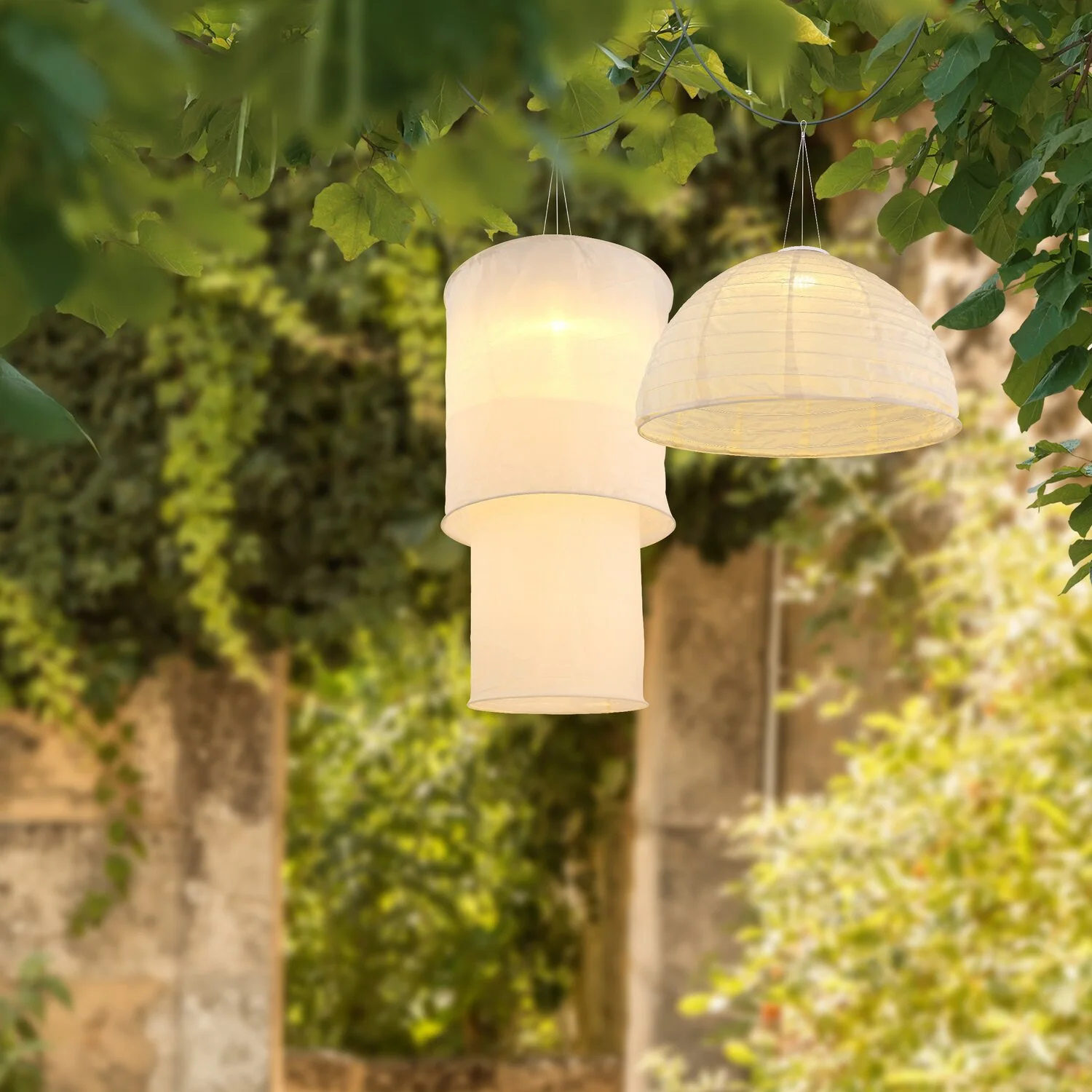 Globo LED-Solarhängeleuchte Leinen Weiss Höhe 100 Cm / 0,2 W / 1'800 K 5 Globo LED-Solarhängeleuchte Leinen Weiss Höhe 100 Cm / 0,2 W / 1'800 K – Bild 5