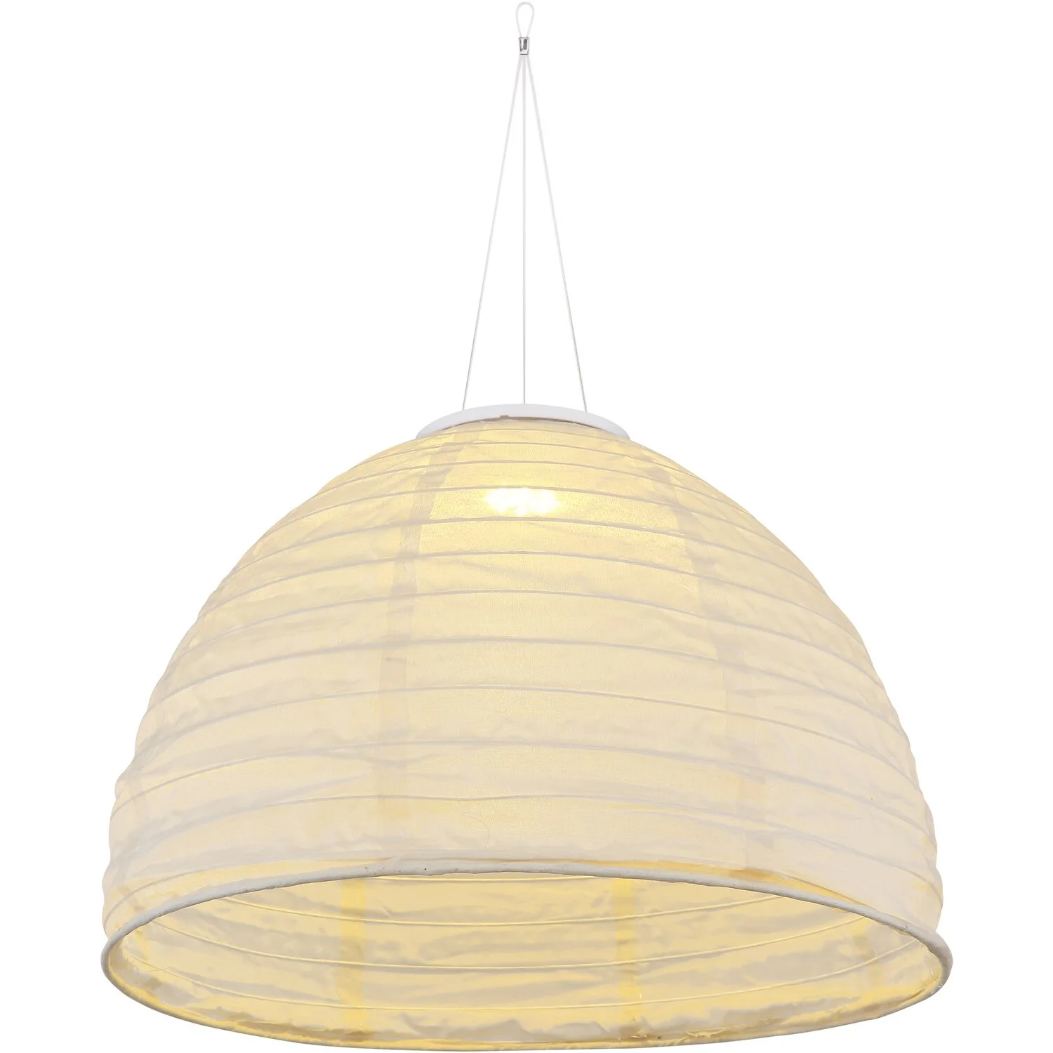 Globo LED-Solarhängeleuchte Leinen Weiss Höhe 30 Cm / 0,2 W / 1'800 K 1 Globo LED-Solarhängeleuchte Leinen Weiss Höhe 30 Cm / 0,2 W / 1'800 K