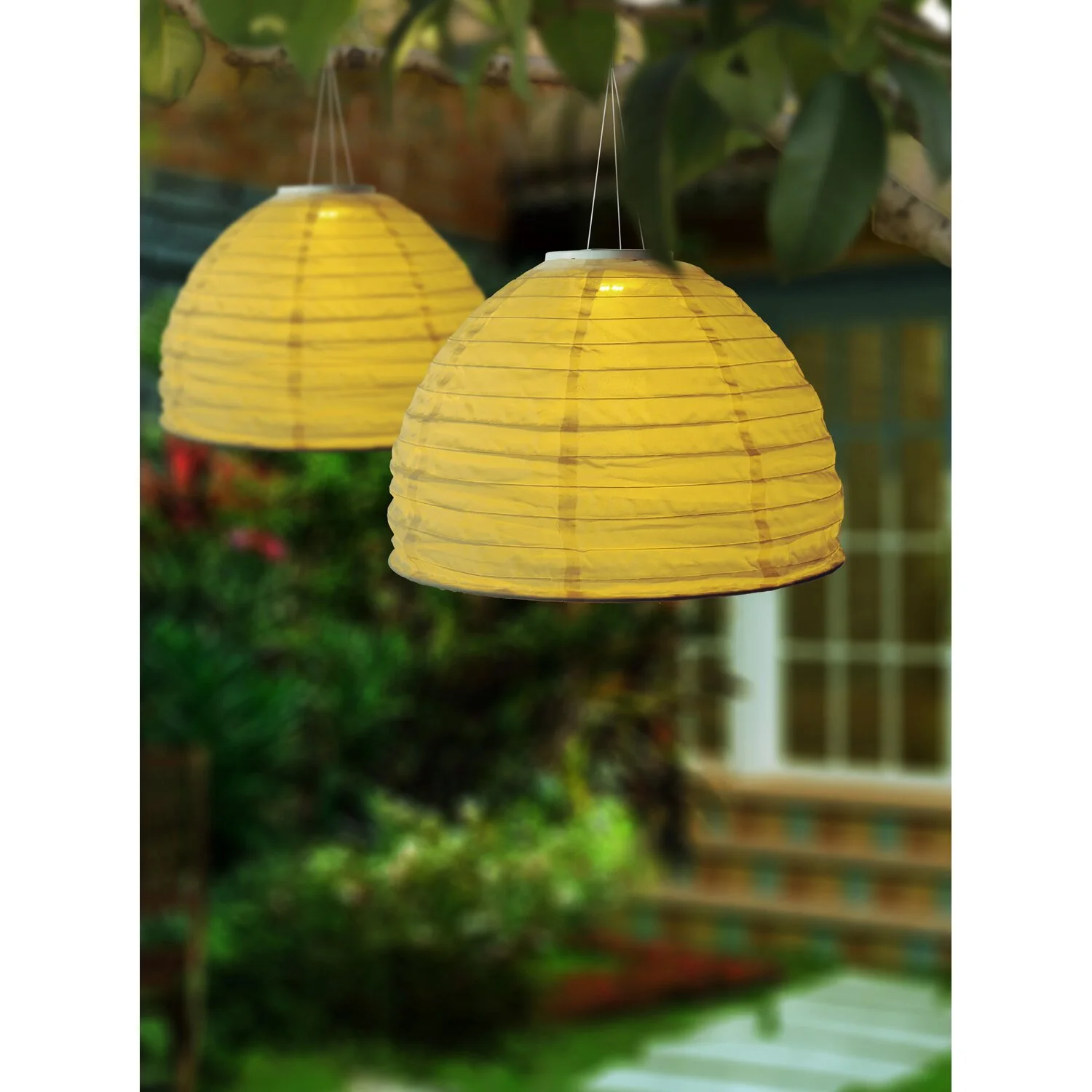 Globo LED-Solarhängeleuchte Leinen Weiss Höhe 30 Cm / 0,2 W / 1'800 K 2 Globo LED-Solarhängeleuchte Leinen Weiss Höhe 30 Cm / 0,2 W / 1'800 K – Bild 2