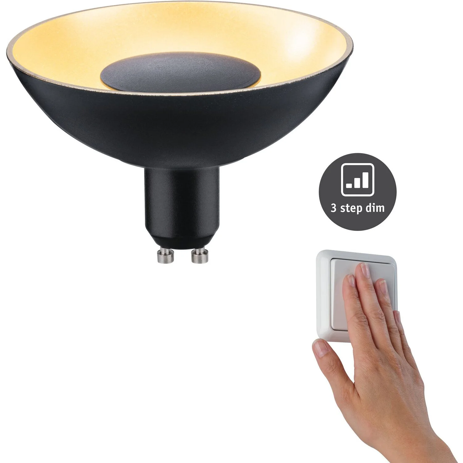 Paulmann LED-Reflektorlampe GU10 Dimmbar Schwarz-Gold 5 W 9 Paulmann LED-Reflektorlampe GU10 Dimmbar Schwarz-Gold 5 W – Bild 9