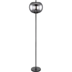 Globo Stehleuchte Blacky E27 Metall Schwarz Mit Glas Ø 30 Cm / Höhe 160 Cm -Lampen & Leuchten affär 940472 2