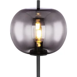 Globo Stehleuchte Blacky E27 Metall Schwarz Mit Glas Ø 30 Cm / Höhe 160 Cm -Lampen & Leuchten affär 940472 3