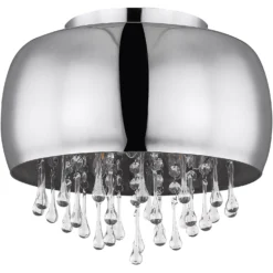 Globo Deckenleuchte Kalla E14 Metall Verchromt Mit Glas Ø 35 Cm / Höhe 28 Cm -Lampen & Leuchten affär 940487 5