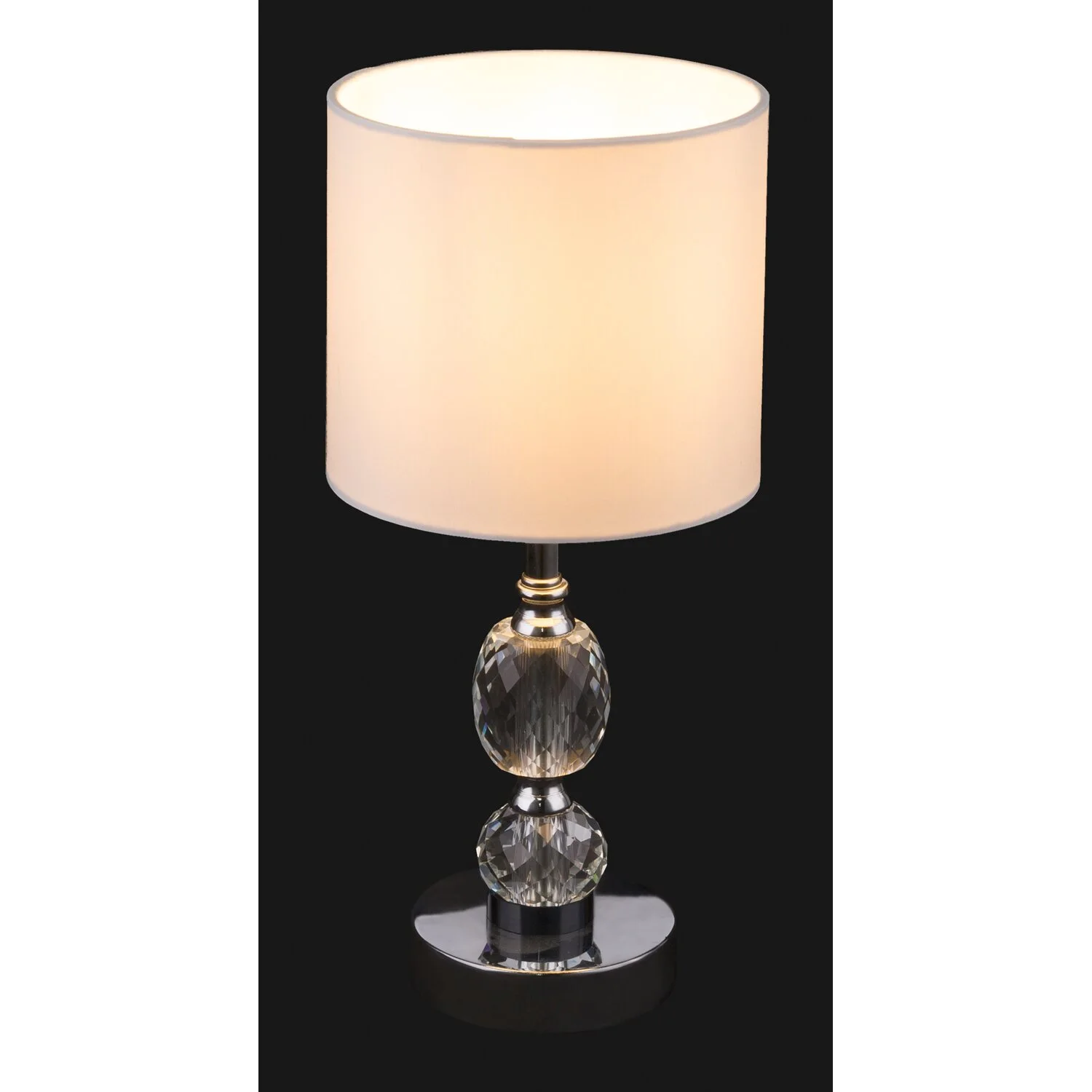 Globo Tischleuchte E14 Metall Chrom-Weiss Ø 21 Cm / Höhe 47 Cm 7 Globo Tischleuchte E14 Metall Chrom-Weiss Ø 21 Cm / Höhe 47 Cm – Bild 7