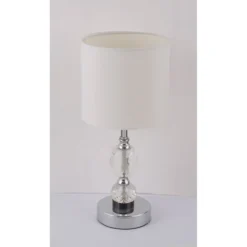 Globo Tischleuchte E14 Metall Chrom-Weiss Ø 21 Cm / Höhe 47 Cm 21 Globo Tischleuchte E14 Metall Chrom-Weiss Ø 21 Cm / Höhe 47 Cm -Lampen & Leuchten affär 940527 8