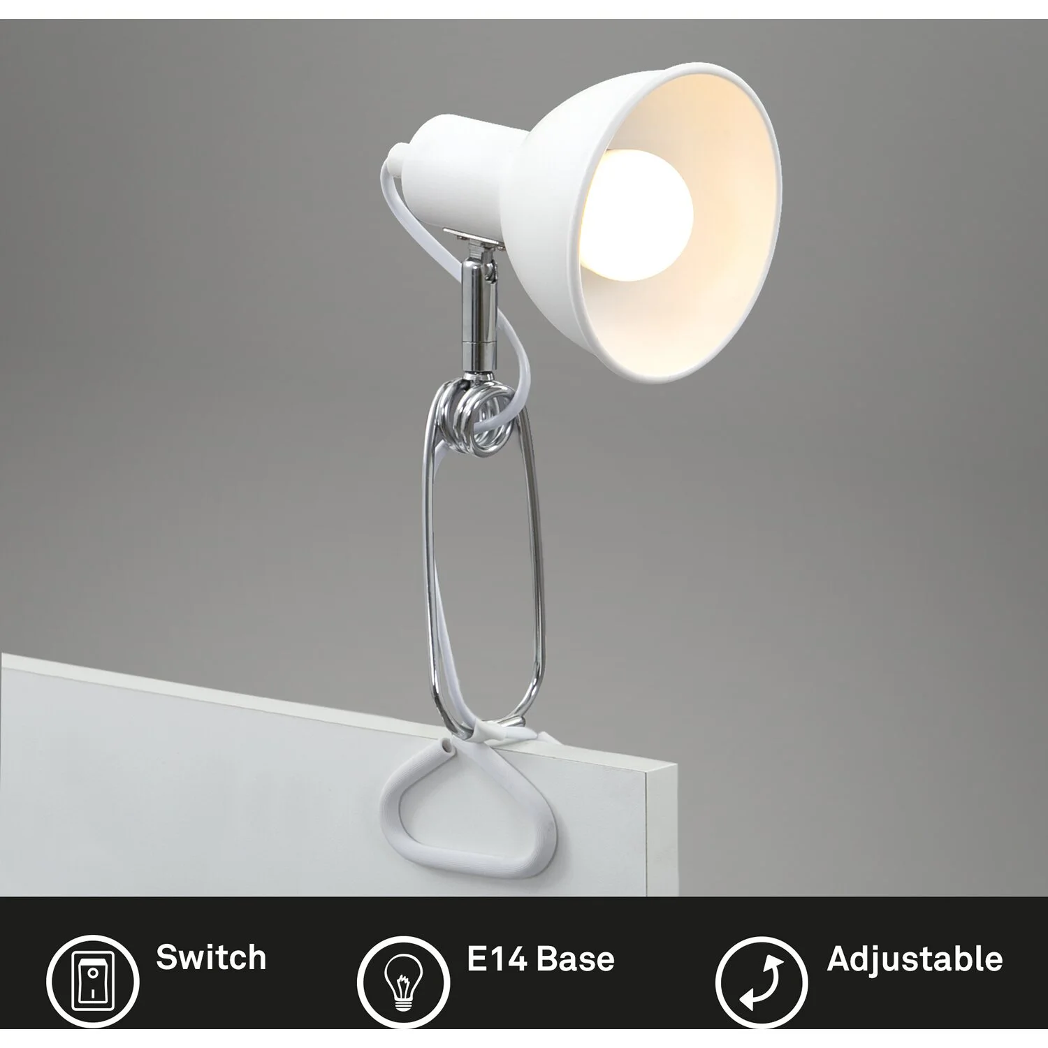 Briloner Klemmleuchte Fix Weiss 1 X E14 / Max. 8 W 3 Briloner Klemmleuchte Fix Weiss 1 X E14 / Max. 8 W – Bild 3