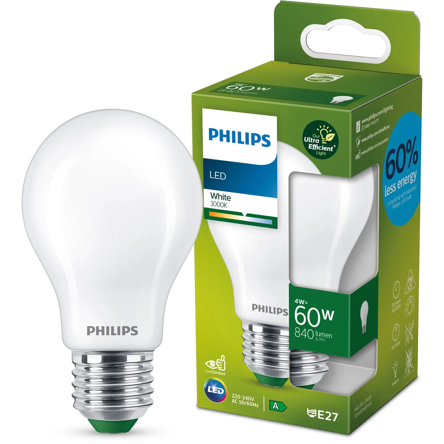 Philips LED-Leuchtmittel Standard Matt Warmweiss E27 / 60 W / 3'000 K / 840 Lm 5 Philips LED-Leuchtmittel Standard Matt Warmweiss E27 / 60 W / 3'000 K / 840 Lm – Bild 5
