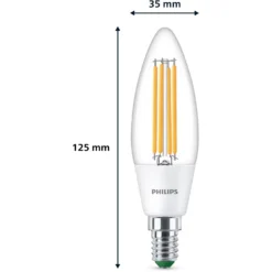 Philips LED-Leuchtmittel Kerze Klar Warmweiss E14 / 40 W / 3'000 K / 485 Lm -Lampen & Leuchten affär 998900 4