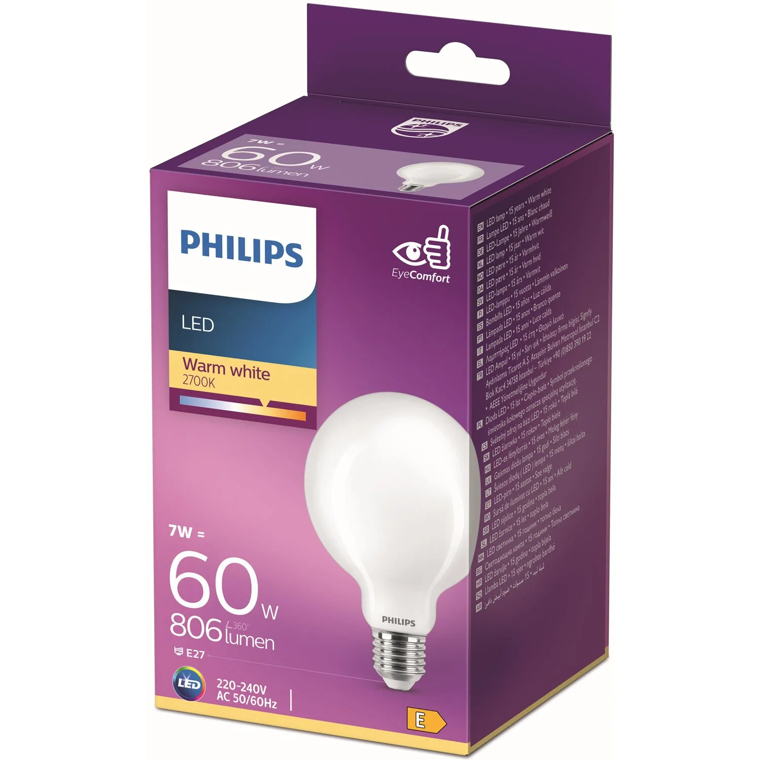 Philips LED-Leuchtmittel Globe E27 Matt 7 W / 806 Lm 5 Philips LED-Leuchtmittel Globe E27 Matt 7 W / 806 Lm – Bild 5
